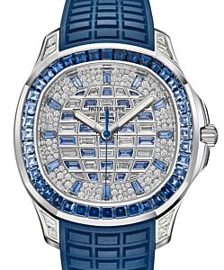Patek Philippe Aquanaut Luce Haute Joaillerie White Gold Diamond/Sapphires Pave Dial 5268/461G-001
