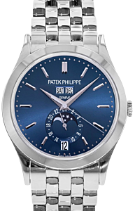 Patek Philippe Complications Day-Date Annual Calendar Moon Phases White Gold Blue Dial 5396/1G-001