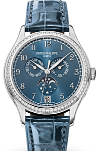 Patek Philippe Complications Ladies Annual Calendar Moon Phases White Gold Blue Dial 4947G-001 - BRAND NEW