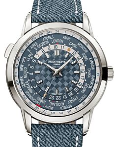 Patek Philippe Complications World Time Date White Gold Blue-Gray Dial 5330G-001