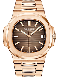 Patek Philippe Nautilus Date Sweep Seconds Rose Gold Brown Dial 5711/1R-001 - BRAND NEW