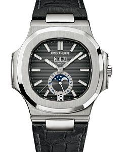 Patek Philippe Nautilus Annual Calendar Moon Phases Stainless Steel Black Dial 5726A-001 - BRAND NEW