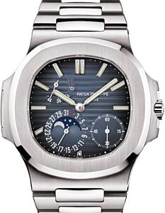 Patek Philippe Nautilus Moon Phases Stainless Steel Black Blue Dial 5712/1A-001 - BRAND NEW