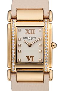 Patek Philippe Twenty~4 Quartz 25mm Rose Gold Diamond Bezel and Dial 4920R-010
