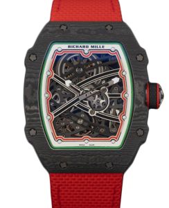 Richard Mille Extra Flat Italy Carbon TPT Red Green RM 67-02 - BRAND NEW