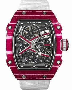 Richard Mille Extra Flat Mutaz Barshim Qatar White Carbon & Quartz TPT Pink RM 67-02