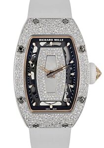 Richard Mille Automatic Winding White Gold Snowset Mother of Pearl Dial RM 07-01