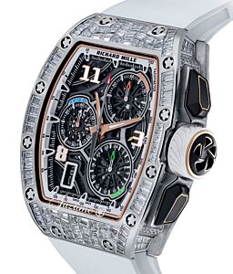 Richard Mille Lifestyle Flyback Chronograph White Gold Full Baguette Set Diamonds RM 72-01 - BRAND NEW