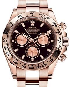 Rolex Daytona Rose Gold Black Index Dial Oyster Bracelet 116505 - BRAND NEW