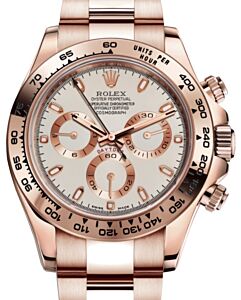 Rolex Daytona Rose Gold Ivory White Dial Oyster Bracelet 116505 - BRAND NEW