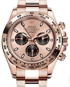 Rolex Daytona Rose Gold Pink/Black Dial Oyster Bracelet 116505 - BRAND NEW