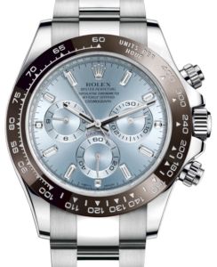 Rolex Daytona Steel Ceramic Ice Blue 8 Baguette Diamond Dial CUSTOM (116506) 116500LN -  BRAND NEW 