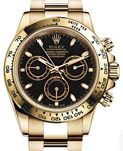 Rolex Daytona Yellow Gold Black Dial Oyster Bracelet 116508 - BRAND NEW