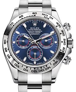 Rolex Daytona White Gold Blue Dial Oyster Bracelet 116509 - BRAND NEW 