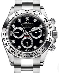 Rolex Daytona White Gold Black Diamond Dial Oyster Bracelet 116509 - BRAND NEW