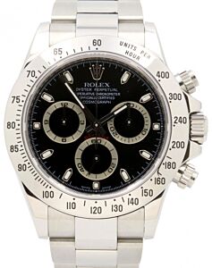 Rolex Daytona 116520 Black Index Stainless Steel Oyster Men's 40mm
