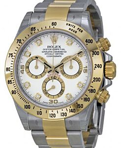 Rolex Daytona 116523-WHTD White Diamond Gold Subdials Yellow Gold Stainless Steel BRAND NEW