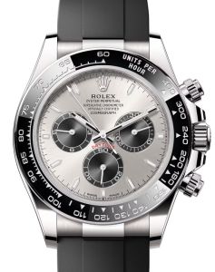 Rolex Daytona White Gold Steel/Bright Black Dial Oysterflex Rubber Bracelet 126519LN - BRAND NEW