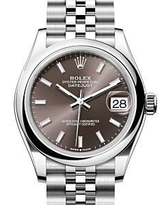 Rolex Datejust 31 Stainless Steel Dark Grey Index Dial & Domed Bezel Jubilee Bracelet 278240 - BRAND NEW