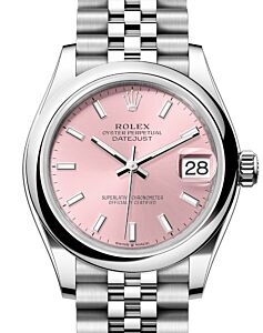 Rolex Datejust 31 Stainless Steel Pink Index Dial & Domed Bezel Jubilee Bracelet 278240 - BRAND NEW