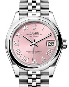 Rolex Datejust 31 Stainless Steel Pink Roman Dial & Domed Bezel Jubilee Bracelet 278240 - BRAND NEW
