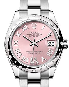 Rolex Datejust 31 White Gold/Steel Pink Roman VI Diamond Dial & Bezel Oyster Bracelet 278344RBR - BRAND NEW