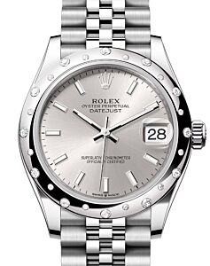 Rolex Datejust 31 White Gold/Steel Silver Index Dial & Diamond Bezel Jubilee Bracelet 278344RBR - BRAND NEW