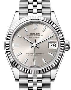 Rolex Datejust 31 White Gold/Steel Silver Index Dial & Fluted Bezel Jubilee Bracelet 278274 - BRAND NEW