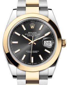 Rolex Datejust 41 Yellow Gold/Steel Black Index Dial Smooth Bezel Oyster Bracelet 126303 - BRAND NEW