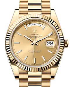 Rolex Day-Date 40 President Yellow Gold Champagne Index Dial 228238 - BRAND NEW