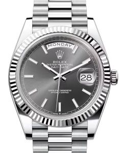 Rolex Day-Date 40 President Platinum Slate Index Dial 228236 - BRAND NEW