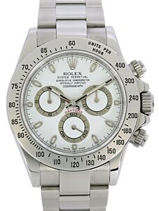 Rolex Daytona Chronograph Stainless Steel White 40mm Dial 116520 - PRE-OWNED
