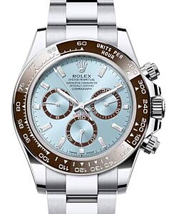 Rolex Daytona Platinum Ice Blue 8 Baguette Diamond Dial Oyster Bracelet 126506 - PRE OWNED