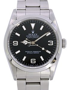 Rolex Explorer I 14270 Men's 36mm Stainless Steel Oyster Black Arabic