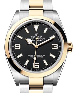 Rolex Explorer I Steel/Yellow Gold Black 36mm Dial 124273 - BRAND NEW