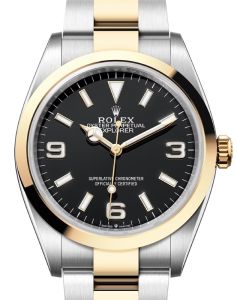 Rolex Explorer I Steel/Yellow Gold Black 36mm Dial 124273 - PRE-OWNED