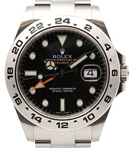 Rolex Explorer II "Steve McQueen" Stainless Steel Black 42mm Dial GMT 216570 - PRE-OWNED