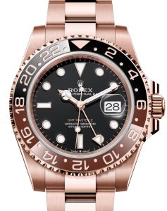 Rolex GMT-Master II "Root Beer" Rose Gold Black Dial Oyster Bracelet 126715CHNR - BRAND NEW