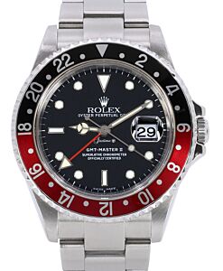 Rolex GMT-Master II Stainless Steel 40mm "Coke" Black/Red Aluminum Bezel SEL Oyster Bracelet No Holes Case 16710 - 2004-08