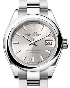 Rolex Lady Datejust 28 Stainless Steel Silver Index Dial & Smooth Domed Bezel Oyster Bracelet 279160 - BRAND NEW