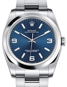 Rolex Oyster Perpetual 36 Stainless Steel Blue Arabic / Index Dial 116000 