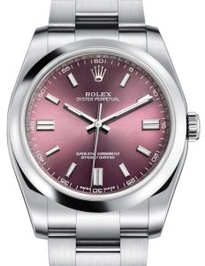 Rolex Oyster Perpetual 36 Stainless Steel Red Grape Purple Index 116000 - PRE-OWNED