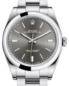 Rolex Oyster Perpetual 39 Dark Rhodium Index Dial 114300 - BRAND NEW