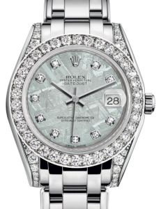Rolex Pearlmaster 34 White Gold Meteorite Diamond Dial & Diamond Set Case & Bezel Pearlmaster Bracelet 81159 - BRAND NEW