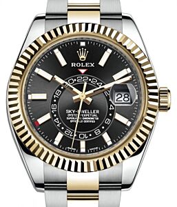 Rolex Sky-Dweller Yellow Gold/Steel Black Index Dial Oyster Bracelet 326933 - BRAND NEW