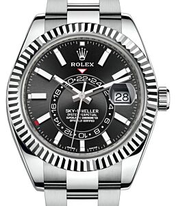 Rolex Sky-Dweller Stainless Steel Black Index Dial Oyster Bracelet 326934 - BRAND NEW
