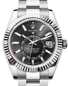 Rolex Sky-Dweller White Gold/Steel Bright Black Index Dial Oyster Bracelet 336934 - BRAND NEW