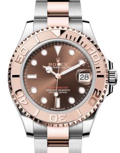 Rolex Yacht-Master 37 Rose Gold/Steel Chocolate Dial Oyster Bracelet 268621 - BRAND NEW