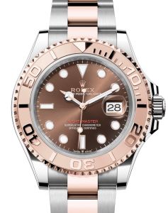 Rolex Yacht-Master 40 Everose Rose Gold/Steel Chocolate Brown Dial Gold Bezel Oyster Bracelet 126621 - BRAND NEW