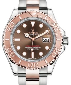 Rolex Yacht-Master 40 Everose Rose Gold/Steel Chocolate Brown Dial Gold Bezel Oyster Bracelet 116621 - BRAND NEW